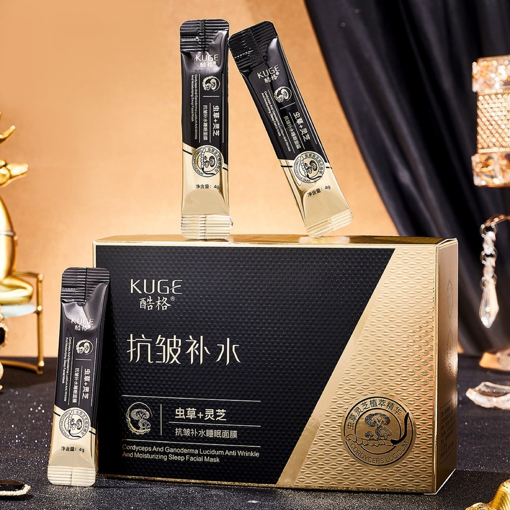 Store Selection#Live Coolge Cordyceps Ganoderma Anti-Wrinkle Hydrating Sleeping Mask No-Wash Applica