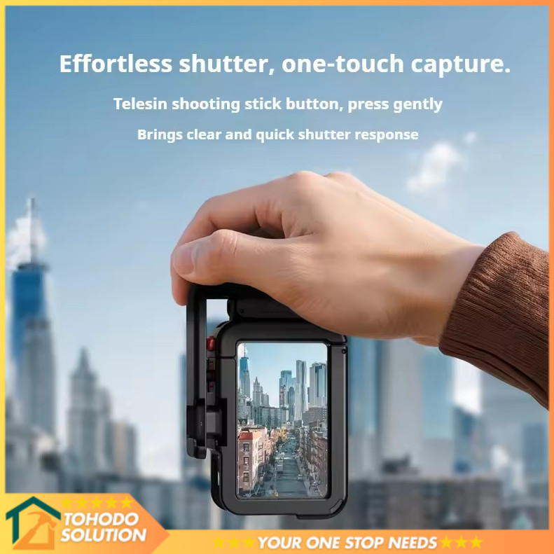 ปลอกแฮนด์ TELESIN สําหรับ DJI Action 3/4/5 Pro และกรงโลหะ TELESIN - S6-FMS-23-DJ