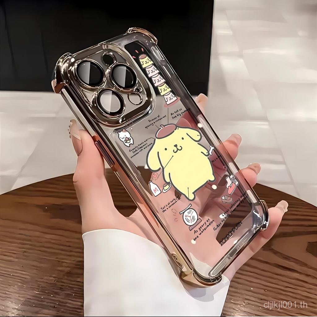 Electroplated สี่มุมป้องกันการตกสําหรับ iPhone 13 16 12 14 17 11 15 14PRO 15PRO 12PROMAX 15PROMAX 17