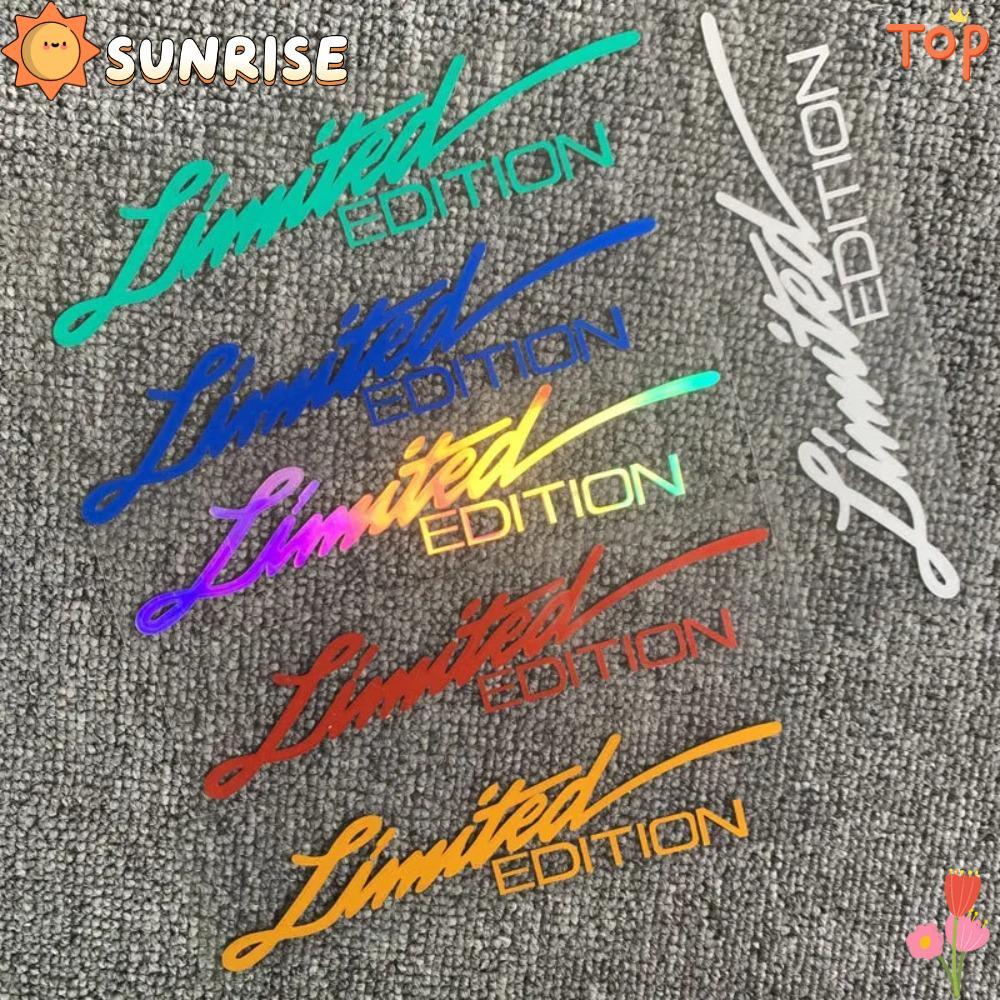 SUNRISE Car LIMITED EDITION สติ๊กเกอร์, ไวนิลตกแต่ง รูปลอกเลเซอร์สะท้อนแสง, อุปกรณ์ตกแต่งรถยนต์ Laser Car-styling Sticker