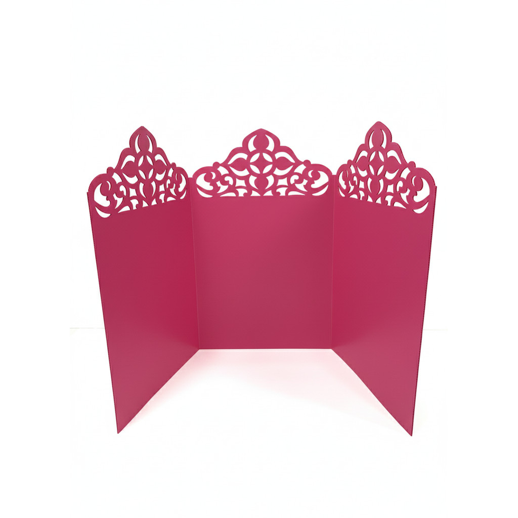 ฟิวเจอร์บอร์ด 3 พับ ลายฉลุ ลายไทย ขนาด 65X120 ซม. หนา 3 มม. มีหลายสีให้เลือก - รูปที่ 3