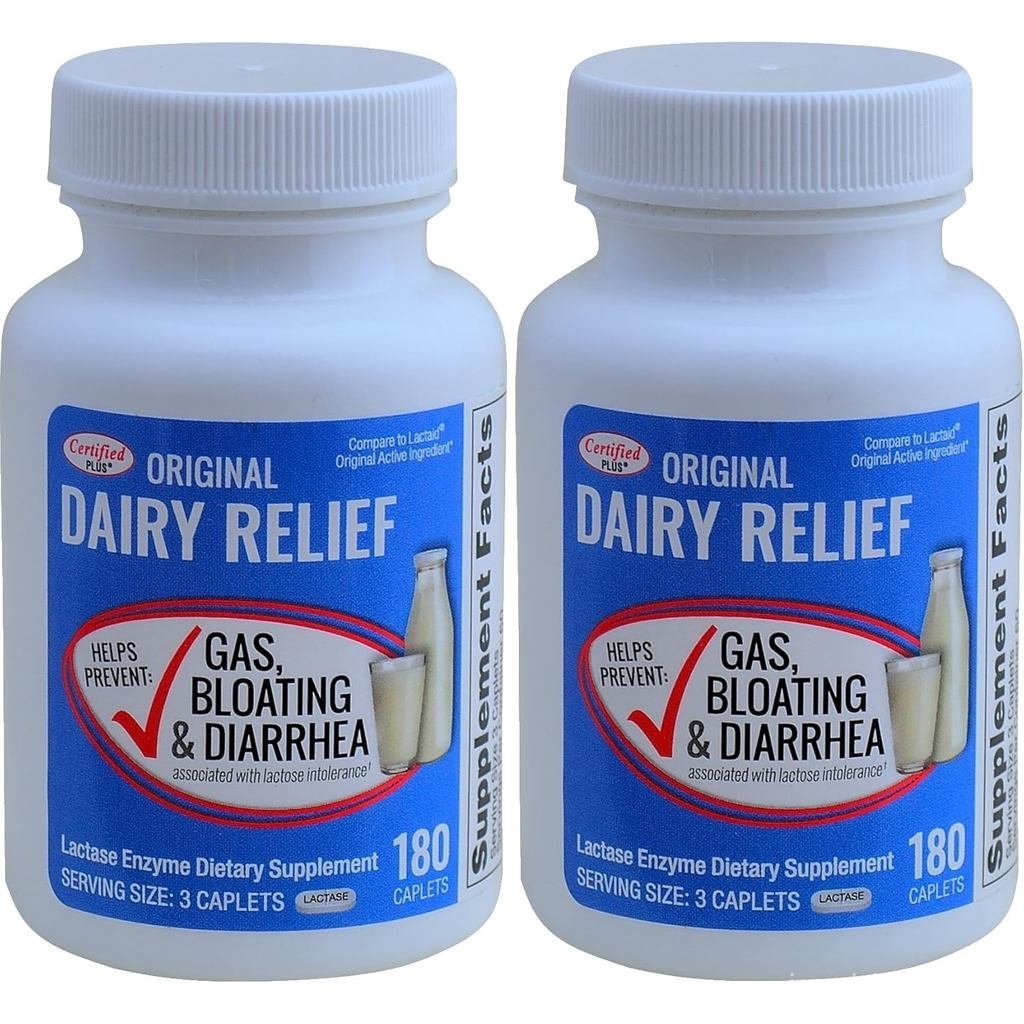 Lactase Enzyme 360 Caplets Generic Lactaid Original Strength