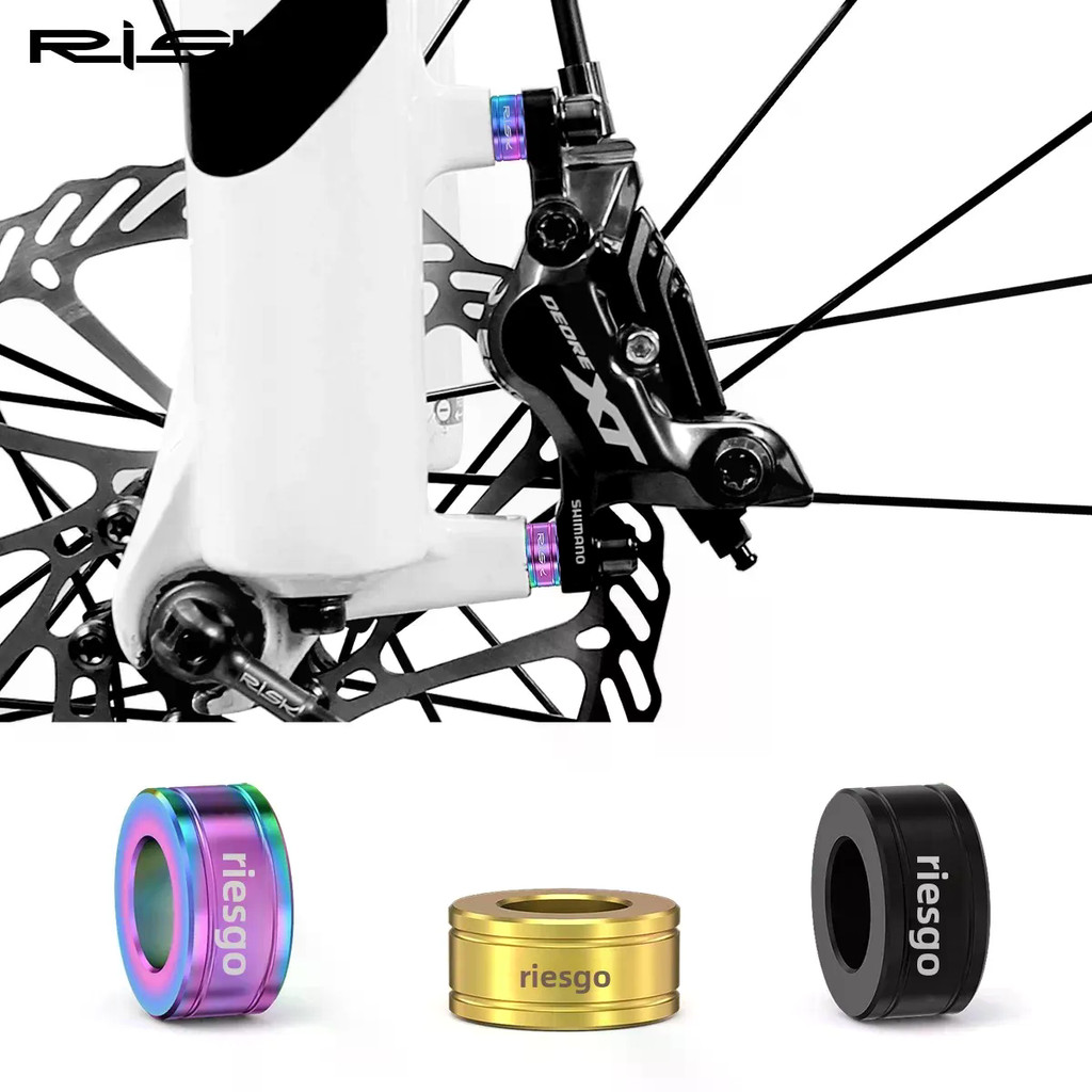 RISK M6 ไทเทเนียม MTB แบบบูรณาการดิสก์เบรก XT caliper brake กับความสูงสกรู spacer สําหรับ BMX