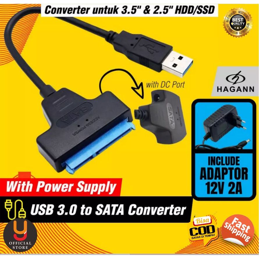 SATA เป็น USB 2in1 ฮาร์ดดิสก์ HDD SSD ภายนอก 3.5 นิ้วและ 2.5 นิ้ว Windows PC MacOS Linux Ps4 PS5 PS3