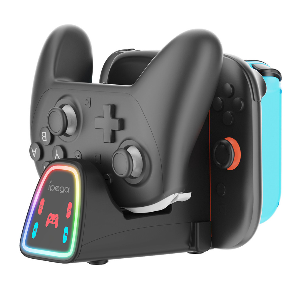 Fast Charger Station สําหรับ Joy Con 2 & 1 และ Pro Controller 2 & 1, 9 In 1 Controller แท่นชาร์จสําห
