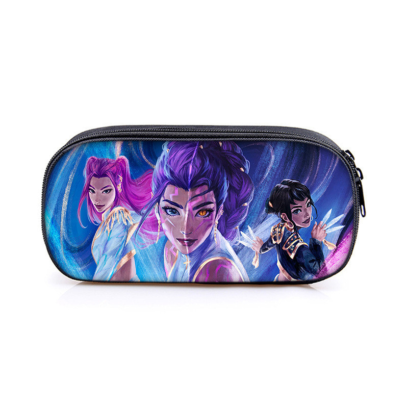 [การ์ตูน] K-Pop Demon Hunters K-Pop Demon Hunters กล่องดินสอชั้นเดียว DIY นักเรียน Universal กล่องดิ