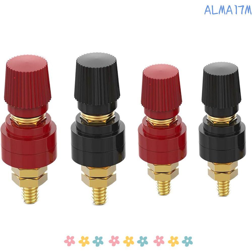 ALMA1 Binding Post Terminal,สีแดงสีดําทองเหลืองโพสต์เทอร์มินัลบล็อก,อุปกรณ์ไฟฟ้า M6 M8 Binding Post