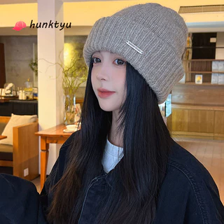 COD💕หมวกไหมพรมเรียบง่าย ยืดหยุ่น แบบนิ่ม ให้ความอบอุ่น หมวกกันหนาว อเนกประสงค์ หมวกถัก
