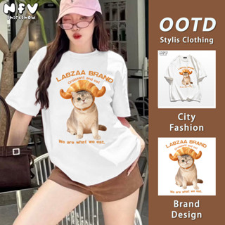 [ของพร้อมส่ง ส่งใน 24 ชั่วโมง]NFV แฟชั่นเกาหลี💕เสื้อยืดแขนสั…