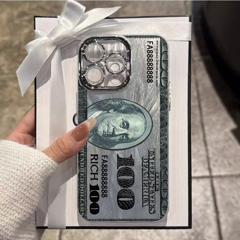 เคสไอโฟน 17 16 15 14 13 12 11 Pro Max Case Dollar Design Compatible เคส iPhone 16PM,16Plus,X/XS, XR,