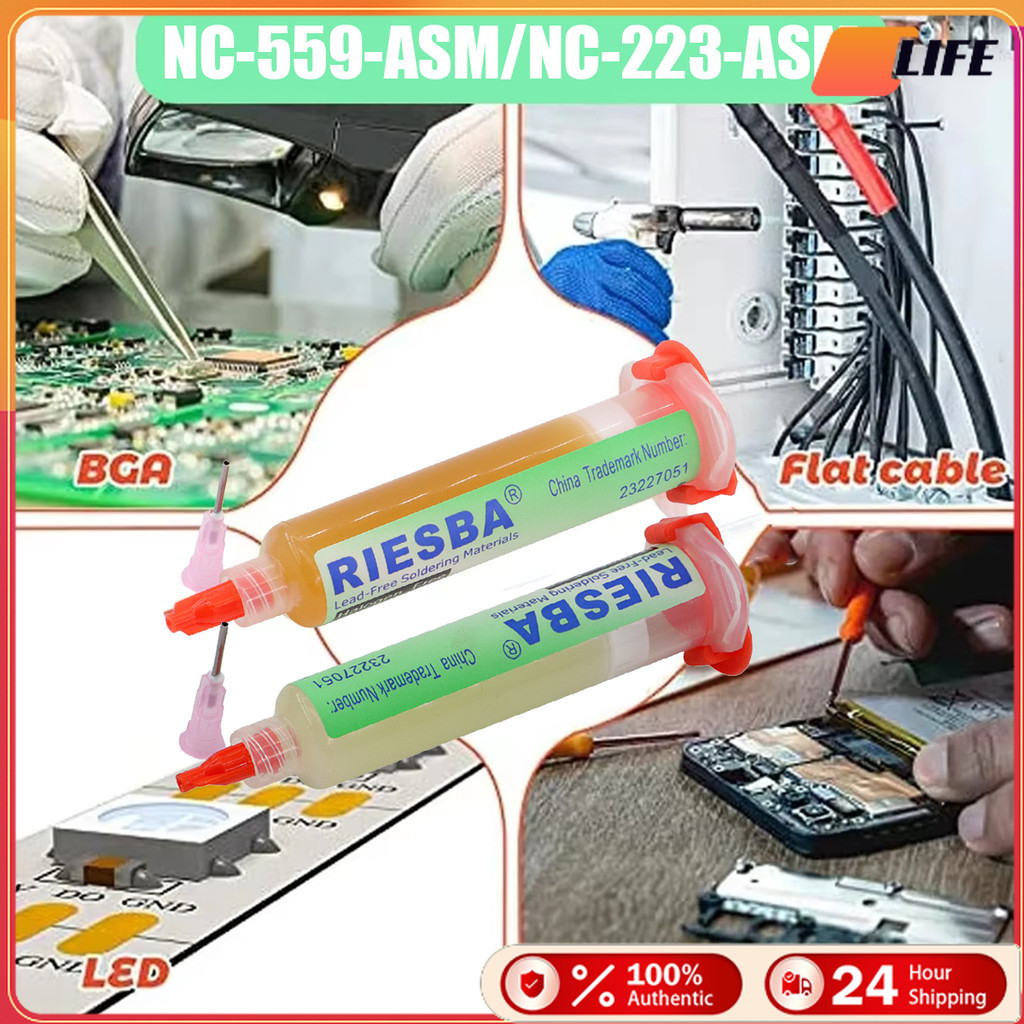 เก็บปลายทาง！ฟลักซ์บัดกรี 10CC NC-559 NC223 หมึกซ่อม แบบแถมหัวเข็ม อุปกรณ์งานซ่อม