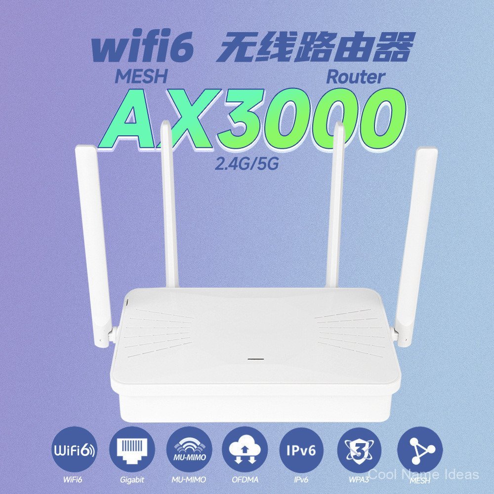 WiFi6 AX3000M Dual Band Gigabit Router พลังงานสูง 5.8 GWiFi6 Router เราเตอร์ไร้สาย Gigabit