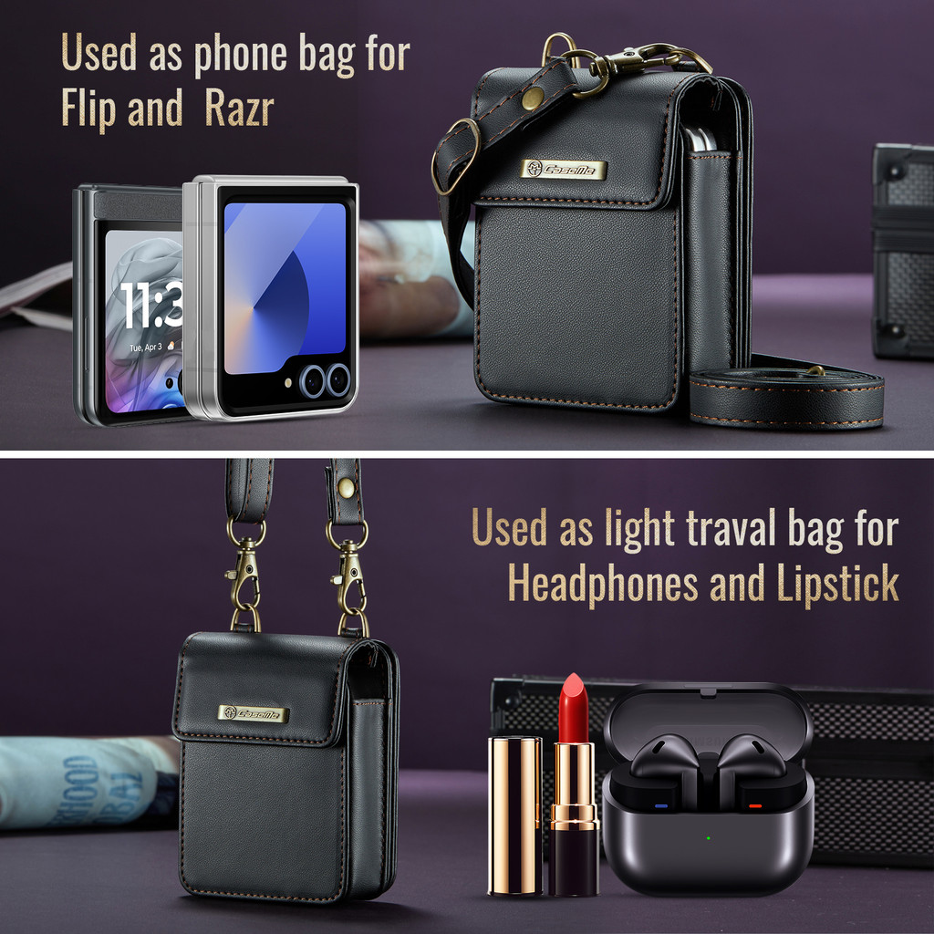 กระเป๋าคลัทช์มินิ RFID Blocking กันกระแทก พกพาสะดวก มีช่องใส่การ์ดและเงินสด เหมาะสำหรับสมาร์ทโฟนหลายรุ่น