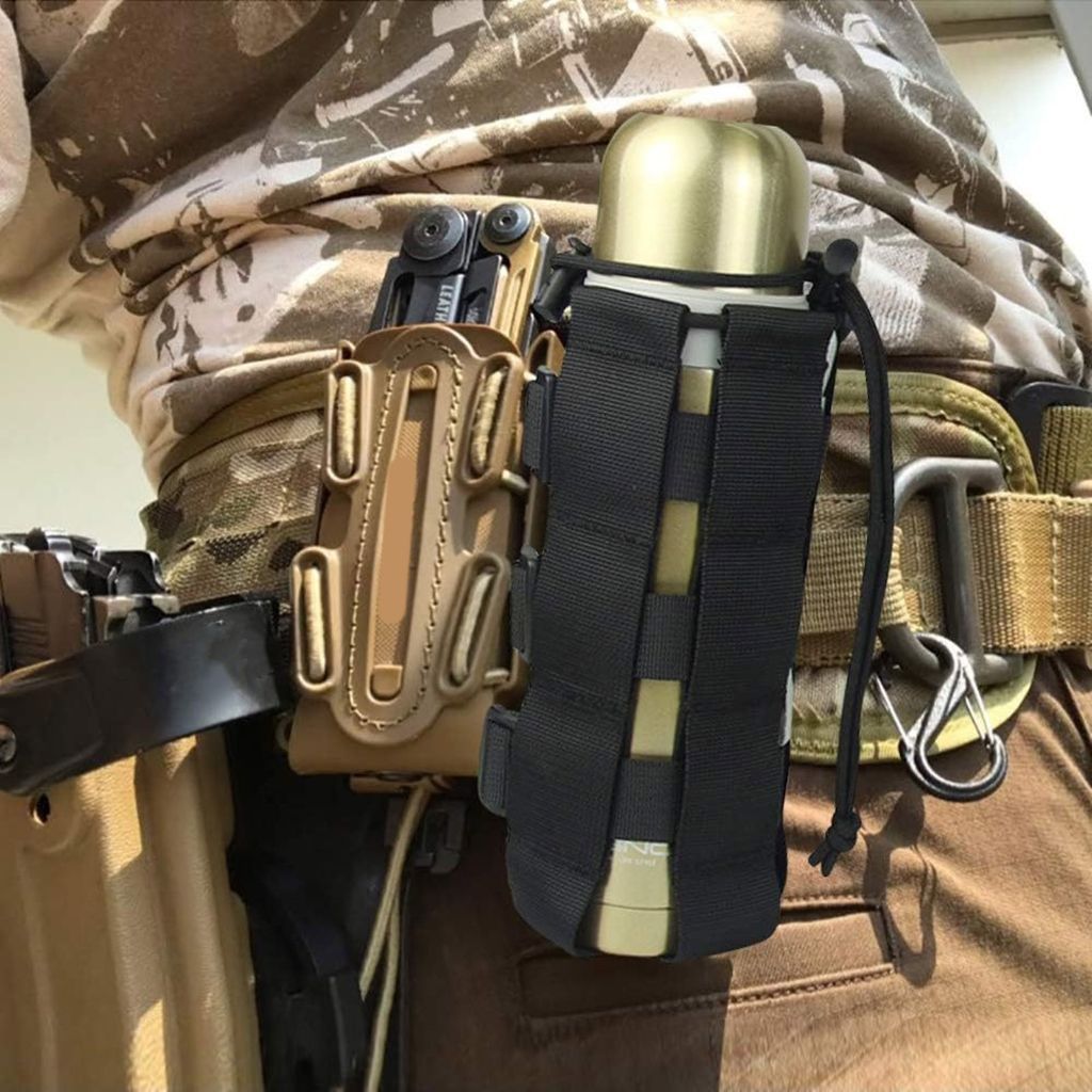 สายคล้องขวดน้ำแบบปรับได้ - เข็มขัดพกพาสำหรับการเดินป่าและท่องเที่ยว - รูปที่ 6