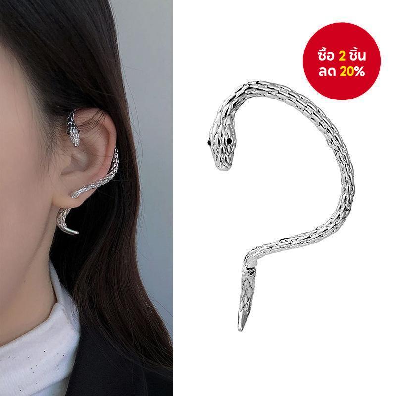 ต่างหูห่องูอเมริกันยุโรปพังก์วินเทจงบออกแบบคู่เครื่องประดับที่ไม่ซ้ํากัน