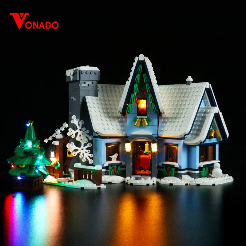 Vonado ชุดไฟ LED สําหรับ 10293 Santas Visit Building Blocks ชุด (NOT รวมรุ่น) ของเล่นเด็กคริสต์มาสขอ
