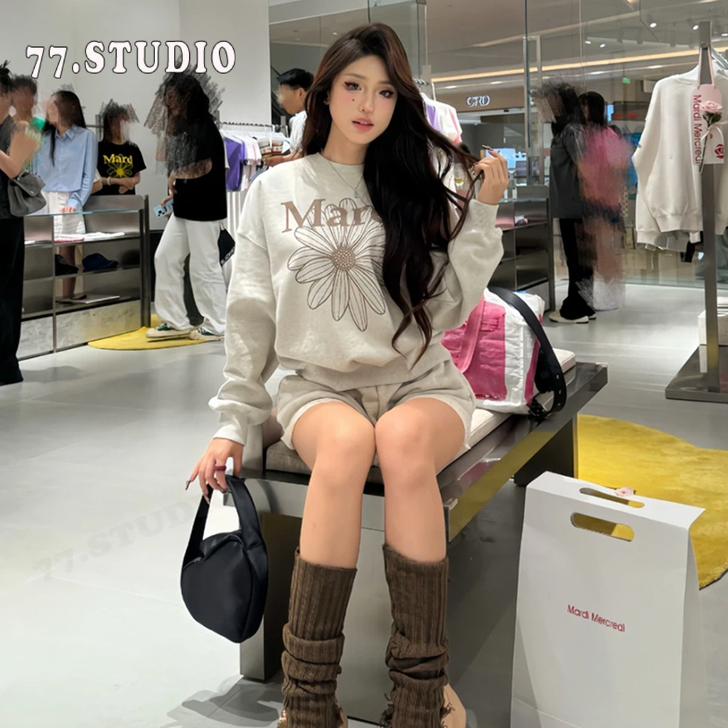 COD (กรุงเทพจัดส่งสินค้า)เสื้อ Mardi แขนยาวเสื้อสเวตเชิ้ตแขนยาวคอกลมพิมพ์ลายสำหรับผู้ชายและผู้หญิง ทรงหลวม สวมใส่สบาย ราคา ถูกที่สุด ดีลบีเคเค แกลเลอรีภาพที่ 7