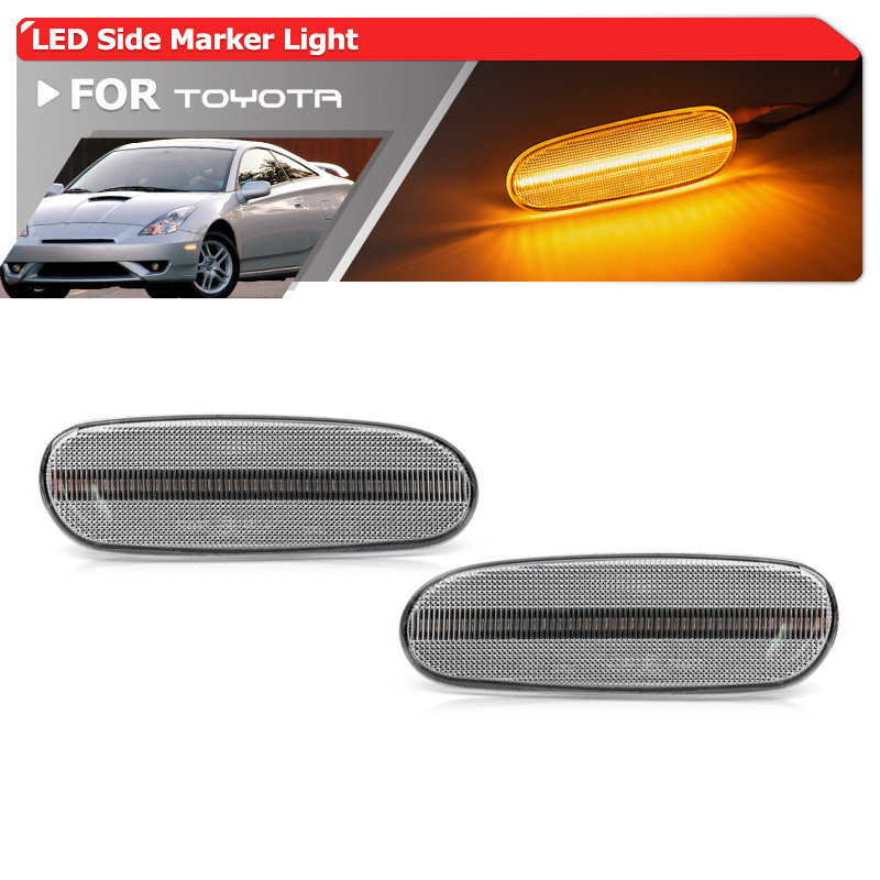 สําหรับ Toyota Celica ZST230 T230 Supra JZA80 A80 MR2 Spyder ZZW30 W30 ด้านหน้า Amber Led Side Marke