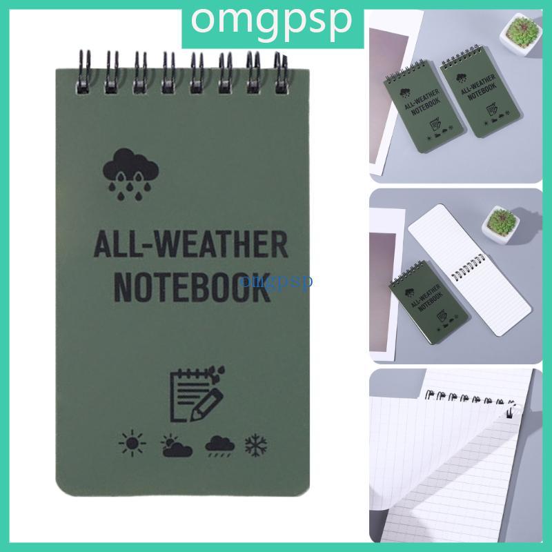 OMG All Weather Pocket Notebook สมุดบันทึกกันน้ํา Spirals Lined Field Note Pad