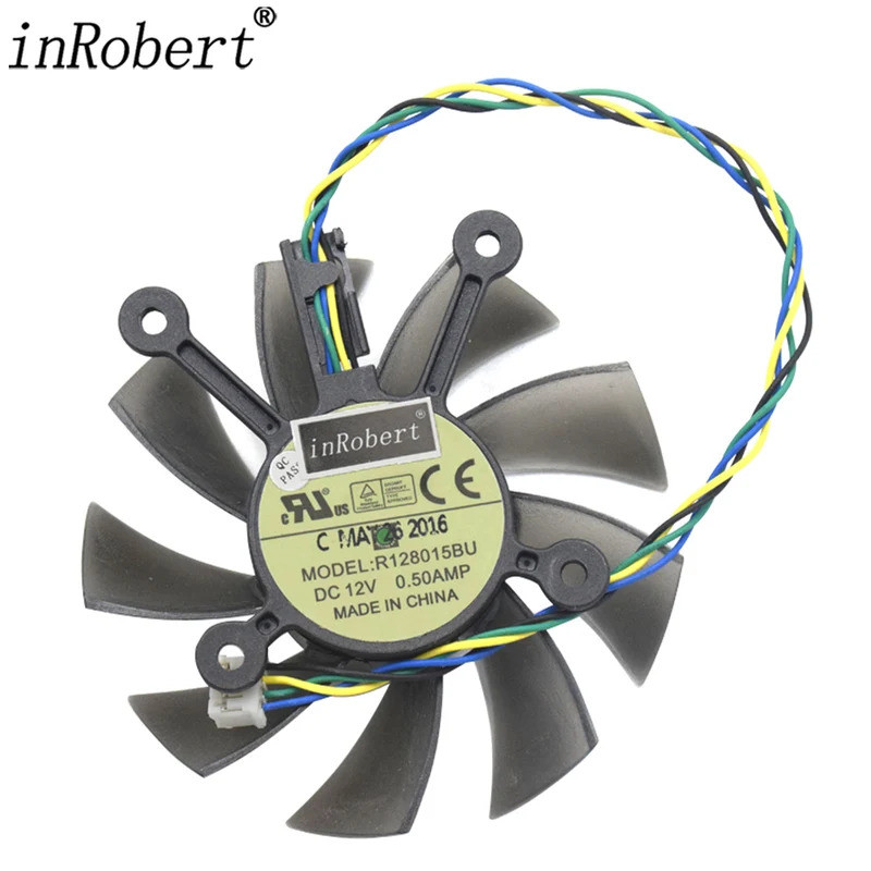 75 มม.4pin Radeon HD 7770 GTX750 GPU Cooler พัดลมสําหรับ ASUS GTX 560Ti 650 GTX550Ti 250X Radeon HD7