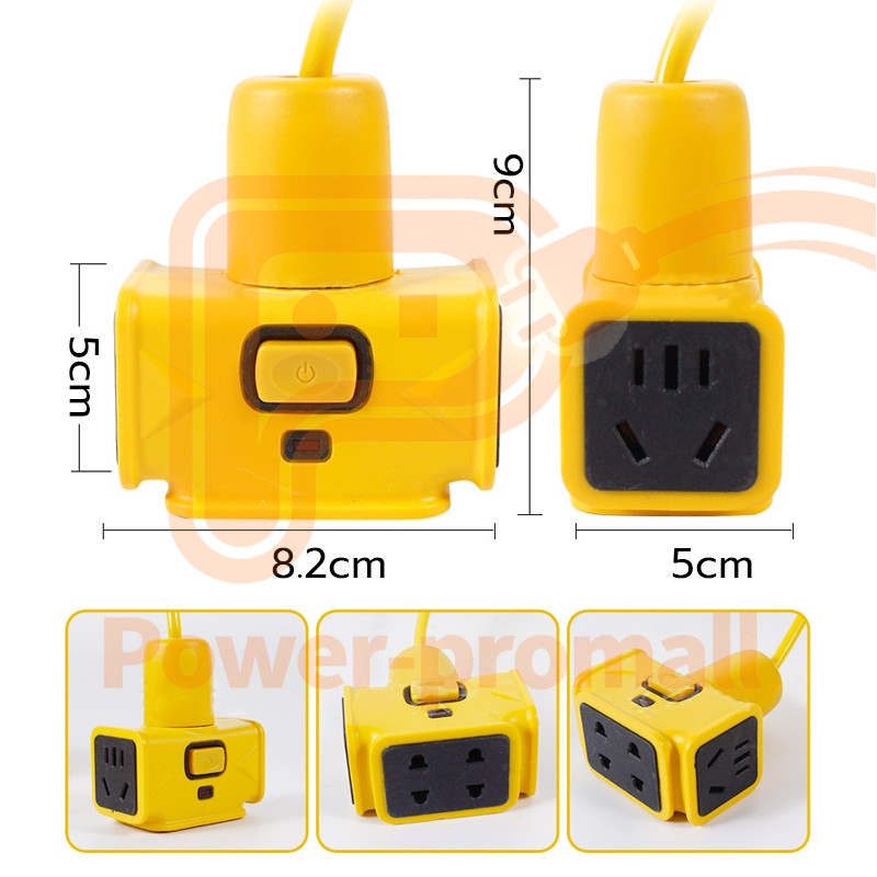 ปลั๊กไฟสนาม ปลั๊กแยก 4 ทาง หัวเทียบทองเหลือง ยาว 10-30M ปลั๊กพ่วงพร้อมสายไฟ VCTอย่างดี ส่งด่วน ปลักไฟ สนาม ปลักไฟมาตรฐาน - รูปที่ 3