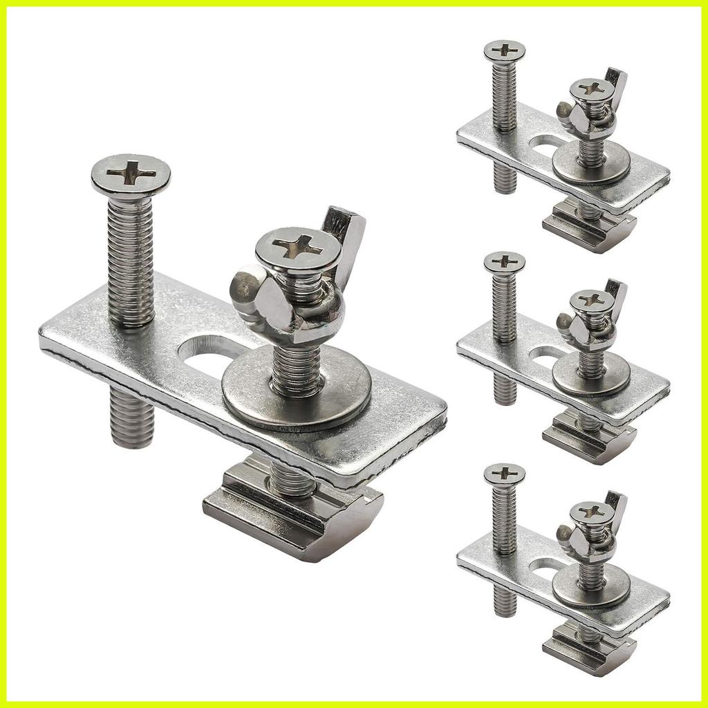 T Track Hold Down Clamps 4 Pack T Track Clamp กดแผ่น T Track อุปกรณ์เสริมงานไม้เครื่องมือ Bench Clam