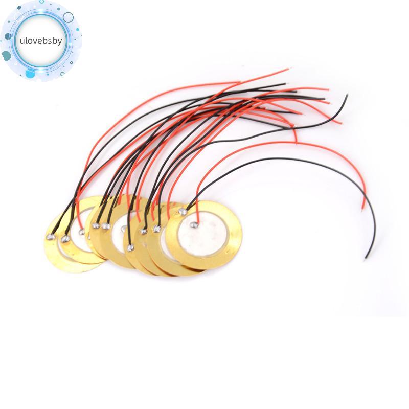 Ulovebsby 10PCS 27mm Sounder Sensor Trigger Drum Disc + ลวดทองแดง Piezo Elements VN