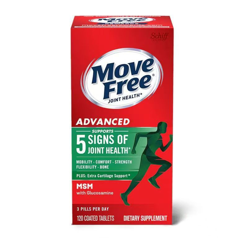 Schiff, Move Free, Advance, Plus MSM, พร้อมกลูโคซามีนและคอนดรอยติน, กลูโคซามีน, 120 เม็ด