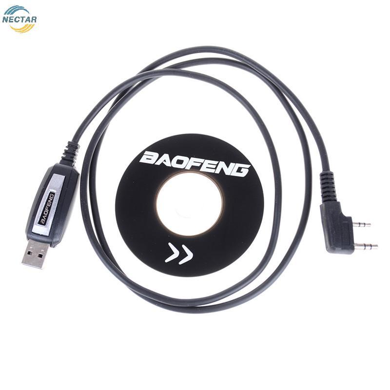 TAR 1 ชุด USB 2Pin โปรแกรมสายซอฟต์แวร์ CD สําหรับ Baofeng UV-5R BF-888S วิทยุ N