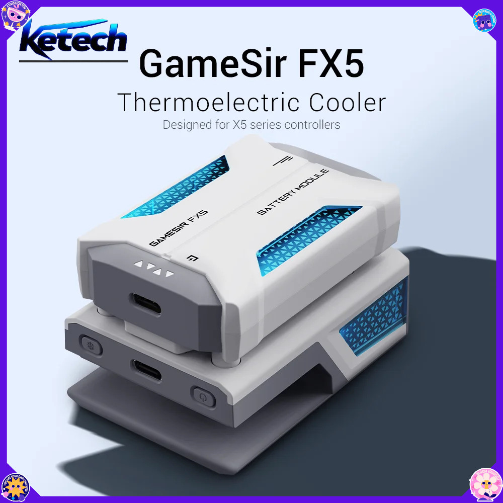 GameSir FX5 Cooler คอนโทรลเลอร์ไร้สาย FX5 Lite เครื่องทําความเย็นแบบมีสายสามโหมดระบายความร้อนแบบปรับได้สําหรับ X5 Series Controllers