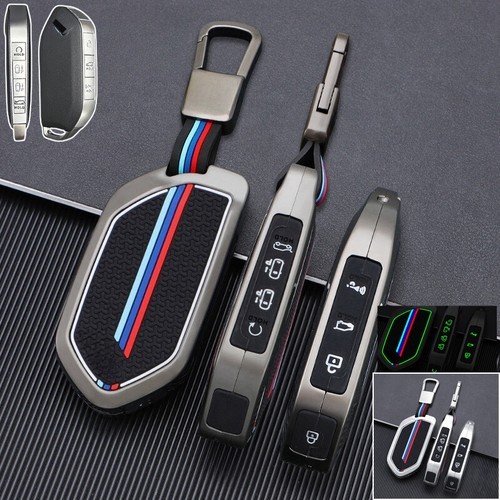 8 Button Alloy Silicone Car Key Case Cover For Kia Picanto EV9 GT Line Sorento