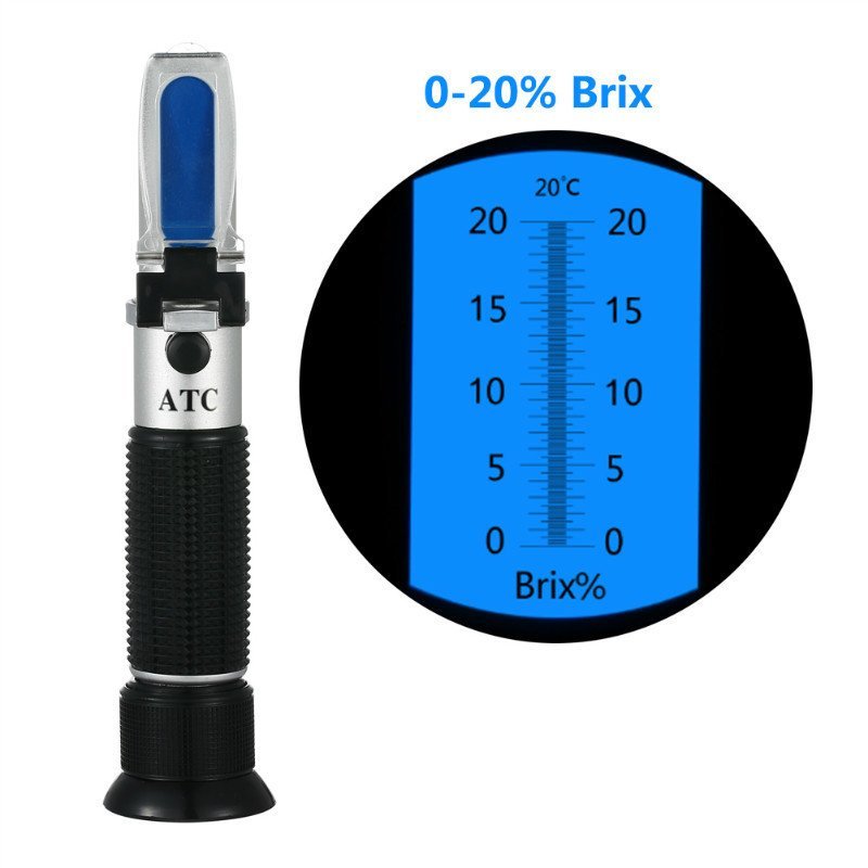 เครื่องวัดน้ําตาลน้ําผลไม้เครื่องวัดน้ําตาล Refractometer 0-20 เครื่องวัดน้ําตาล 20% ผลไม้ 0-Refract