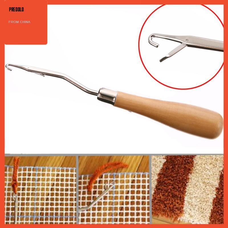 [Predolo] Tying Hook - Tying - พร้อมด้ามไม้สําหรับพรมและหมอนผูกปม