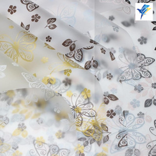 กระดาษห่อของขวัญลายผีเสื้อ ขนาด 57*57 ซม. ใส กันน้ำ กระดาษห่…