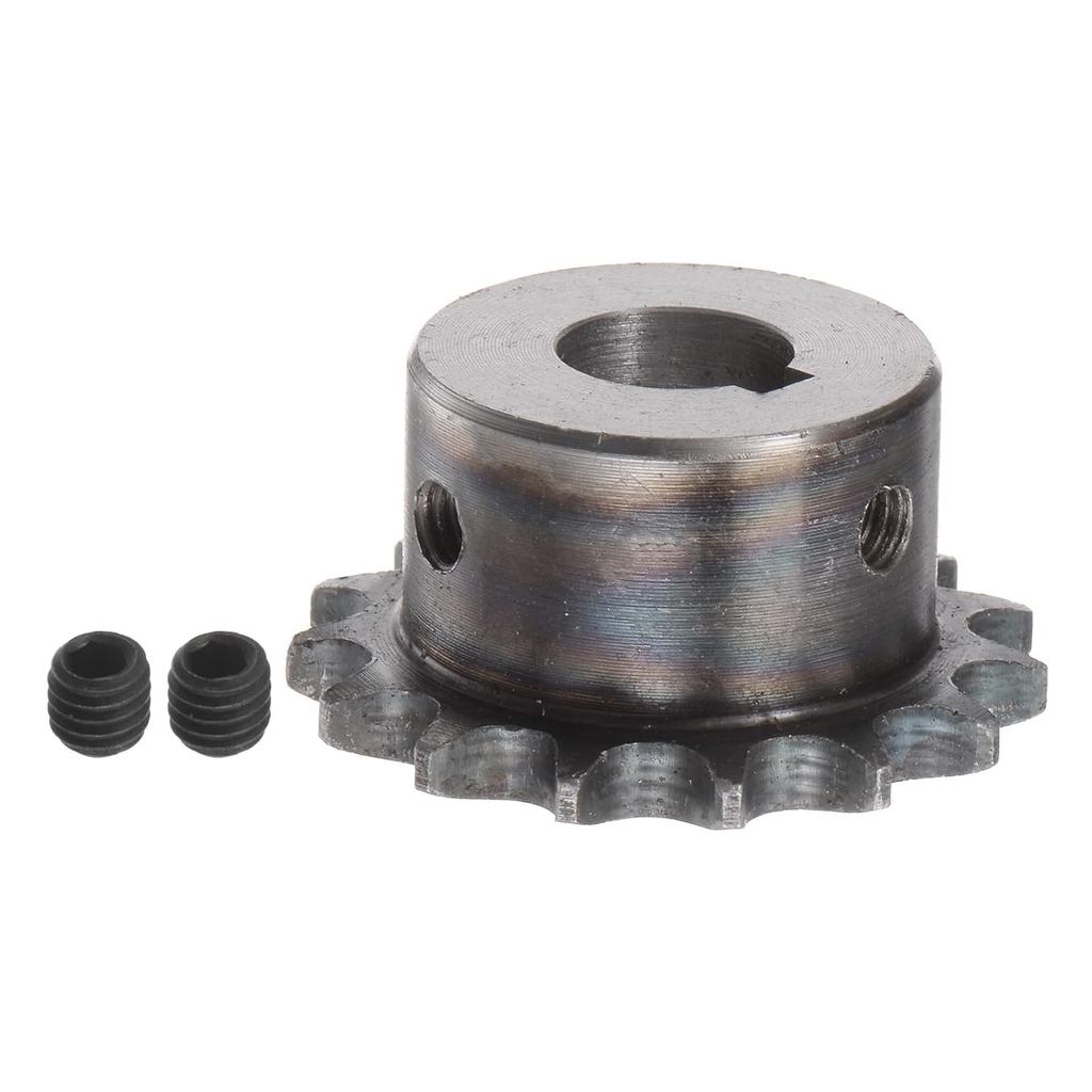 HARFINGTON DIN/ISO 06B Roller Chain Sprocket 15T Pitch 3/8 "15 มม.Bore A3-Carbon Steel Motor Drive G