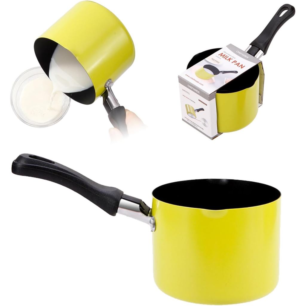 Mini Saucepan, 0.5QT สีเขียว Nonstick Butter Warmer พร้อมที่จับ 2 Pour Spouts Multi หม้อนม Stockpot 