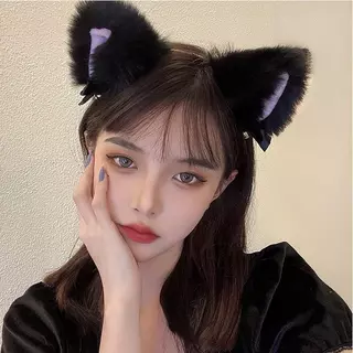 ที่คาดผมหูแมวกระดิ่ง สร้อยคอ/พร้อมกระดิ่ง คอสเพลย์ วัสดุกำมะหยี่ ทรงสวยใส่สบาย น่ารัก/เซ็กซี่ สไตล์เกาหลี