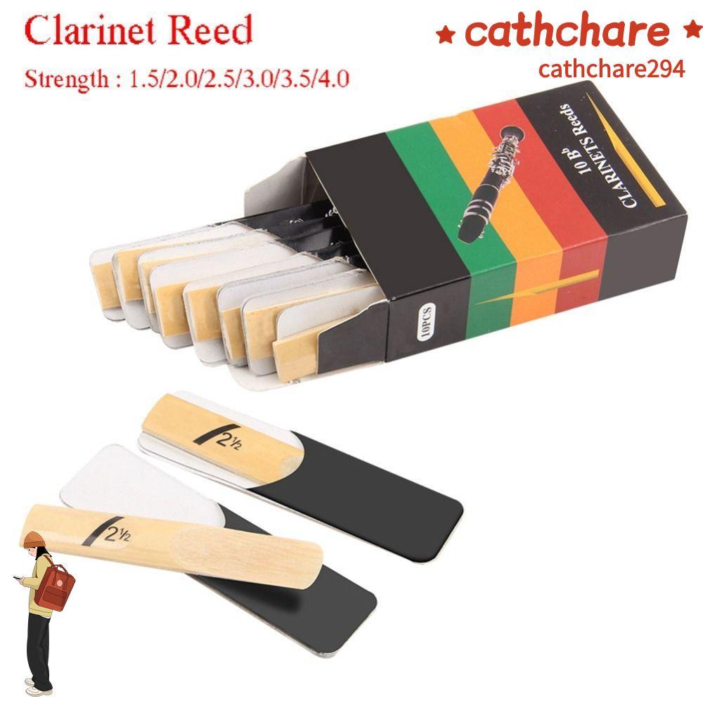 CATHCHARE294 นกหวีดแซ็กโซโฟน, 10 ชิ้น Reed Clarinet Reed, Strength Alto 1.5/2.0/2.5/3.0/3.5/4.0 Bb T