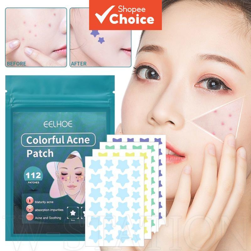 112pcs Mini Star ผีเสื้อที่มองไม่เห็นกําจัดสิว Pimple Patch สิวคอนซีลเลอร์ Face Spot Face Skin Care 