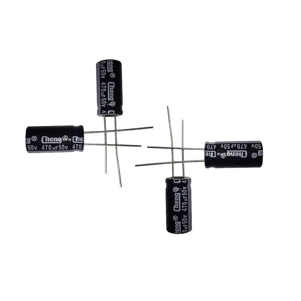470uF 50V 10X20mm +/-20% -40 ถึง +105°C 20 PCS อลูมิเนียม Electrolytic Capacitor,470 MFD,470uF 50V C