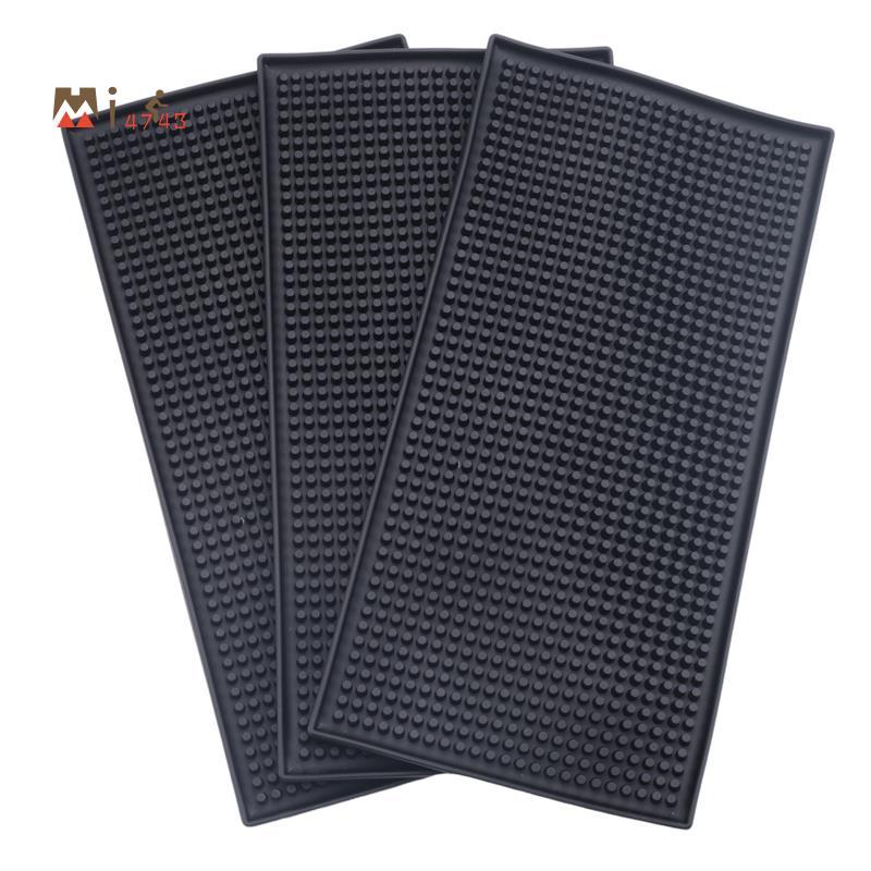 Mi47433 Pack Black Bar Mat Spill Mat Glass Drying Mat ค็อกเทลผสม Service Mat สําหรับ Counter Top(12 