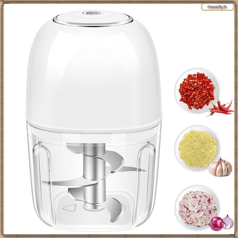 [B YM P] เครื่องสับกระเทียมไฟฟ้า 350ML, เครื่องเตรียมอาหารขนาดเล็กแบบพกพา, เครื่องสับกระเทียม USB Ma