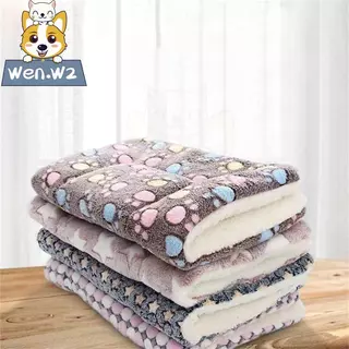 wen.W2 แผ่นรองสัตว์เลี้ยงแบบหนา พร้อมผ้าห่มสำหรับฤดูหนาว สำหรับแมวและสุนัข แผ่นรองนั่งสำหรับสัตว์เลี้ยง