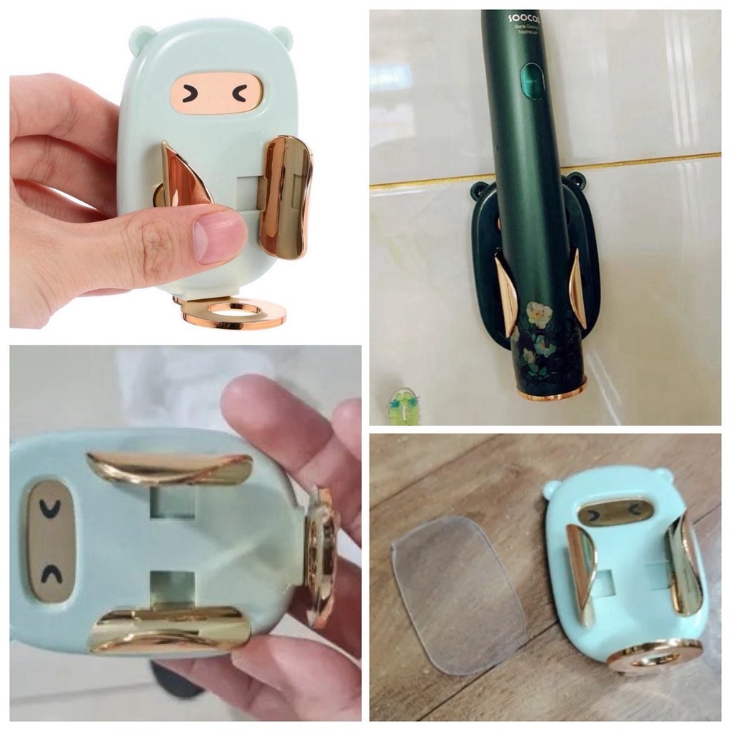 🔺 ที่วางแปรงสีฟัน ไฟฟ้า เก็บแปรงสีฟัน ใส่ แปรงสีฟัน ติดผนัง ไม่เต้องเจาะ แขวนของ เก็บของ ในห้องน้ำ ในครัว 🔺 - รูปที่ 3