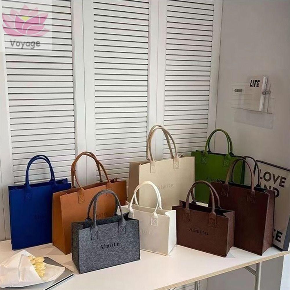 VOYAGER 1 ชิ้นกระเป๋า Messenger สีทึบขนาดใหญ่ความจุ Felt กระเป๋าสะพาย, Casual Simple S/M/L Travel Cr