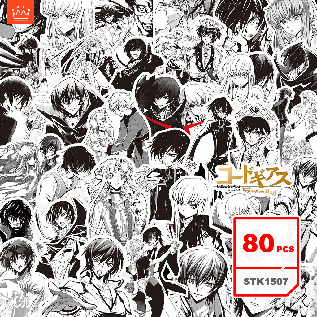 สติ๊กเกอร์ CODE GEASS Lelouch of the Rebellion แอนิเมชันชุดสติ๊กเกอร์กราฟฟิตี์น้ำต้านติดเองสำหรับเด็