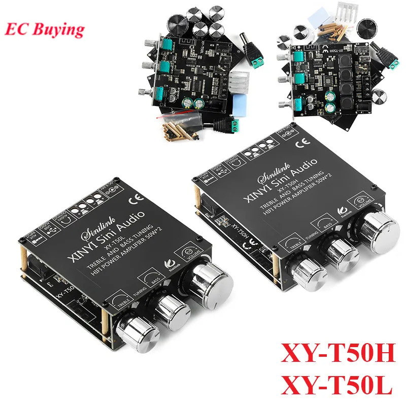 XY-T50H XY-T50L TPA3116D2 2x50W บลูทูธ 5.0 ซับวูฟเฟอร์HIFIลําโพงดิจิตอลเครื่องขยายเสียงสเตอริโอ AMP
