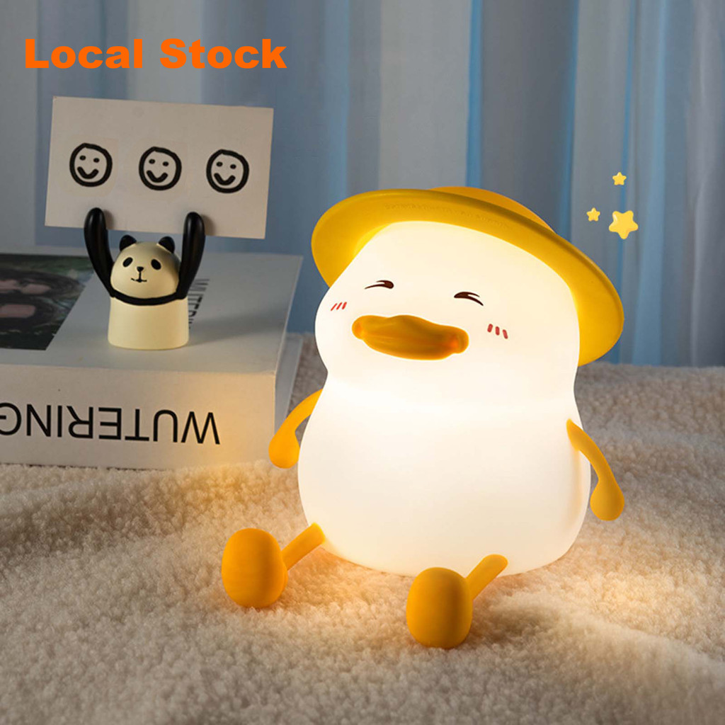【ได้รับใน 1-3 วัน 🔥】❤️ร้านคนไทย❤️โคมไฟกลางคืน LED ซิลิโคน รูปเป็ด ดอกไม้ หรี่แสงได้ ไฟอ่อนดูแลดวงตา USB สําหรับห้องนอนวางข้างเตียงตั้งโต๊