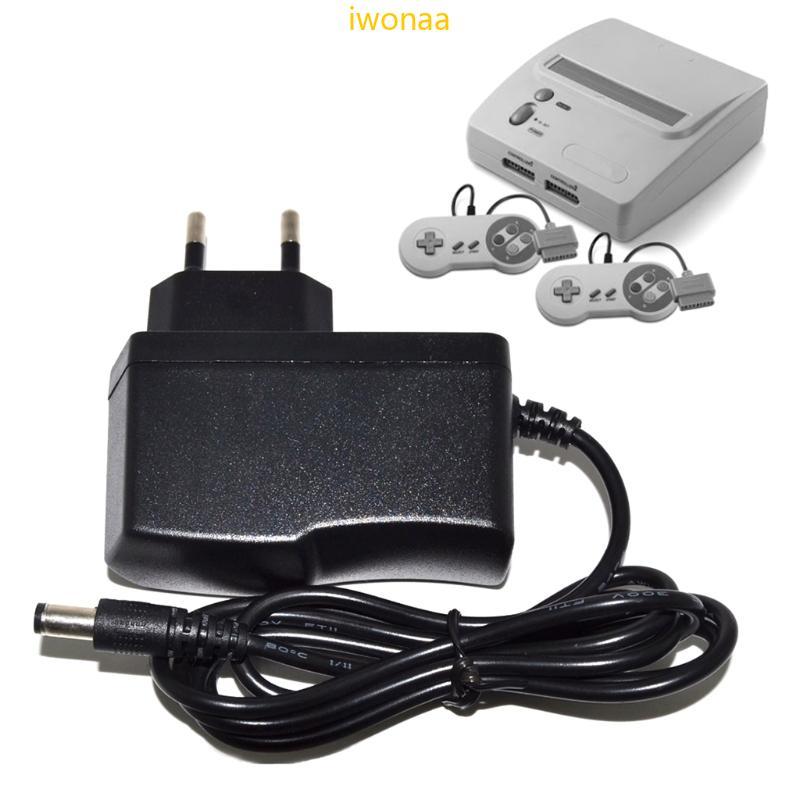 Iwo แหล่งจ่ายไฟสําหรับ NES SNES เกมคอนโซล Charger Power Adapter EU Plug 100-250V ปกป้อง Charger Powe