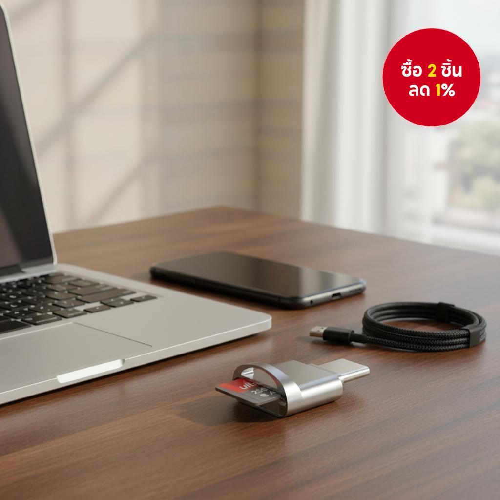 อะแดปเตอร์ OTG Type C สําหรับอ่าน USB C, Micro, TF การ์ด สําหรับ Samsung, Mac, iPhone 15 16